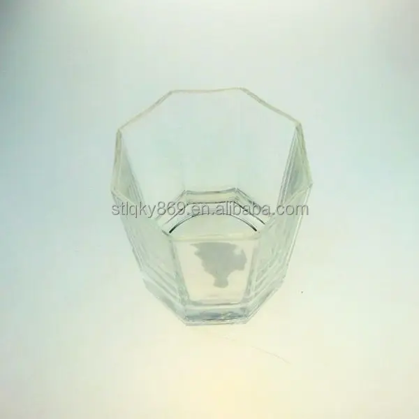 Red bull energy drinks 250 ml glass cup Octagon shape design wine glass drinkware