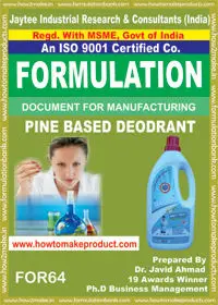 
 формула документ для изготовления сосна основе deodrant  