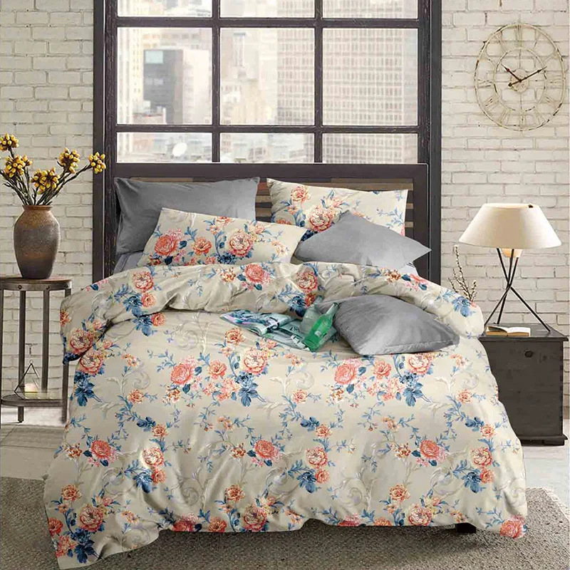 New design printed luxury bedding comforter sets double size bed sheets bedding sets