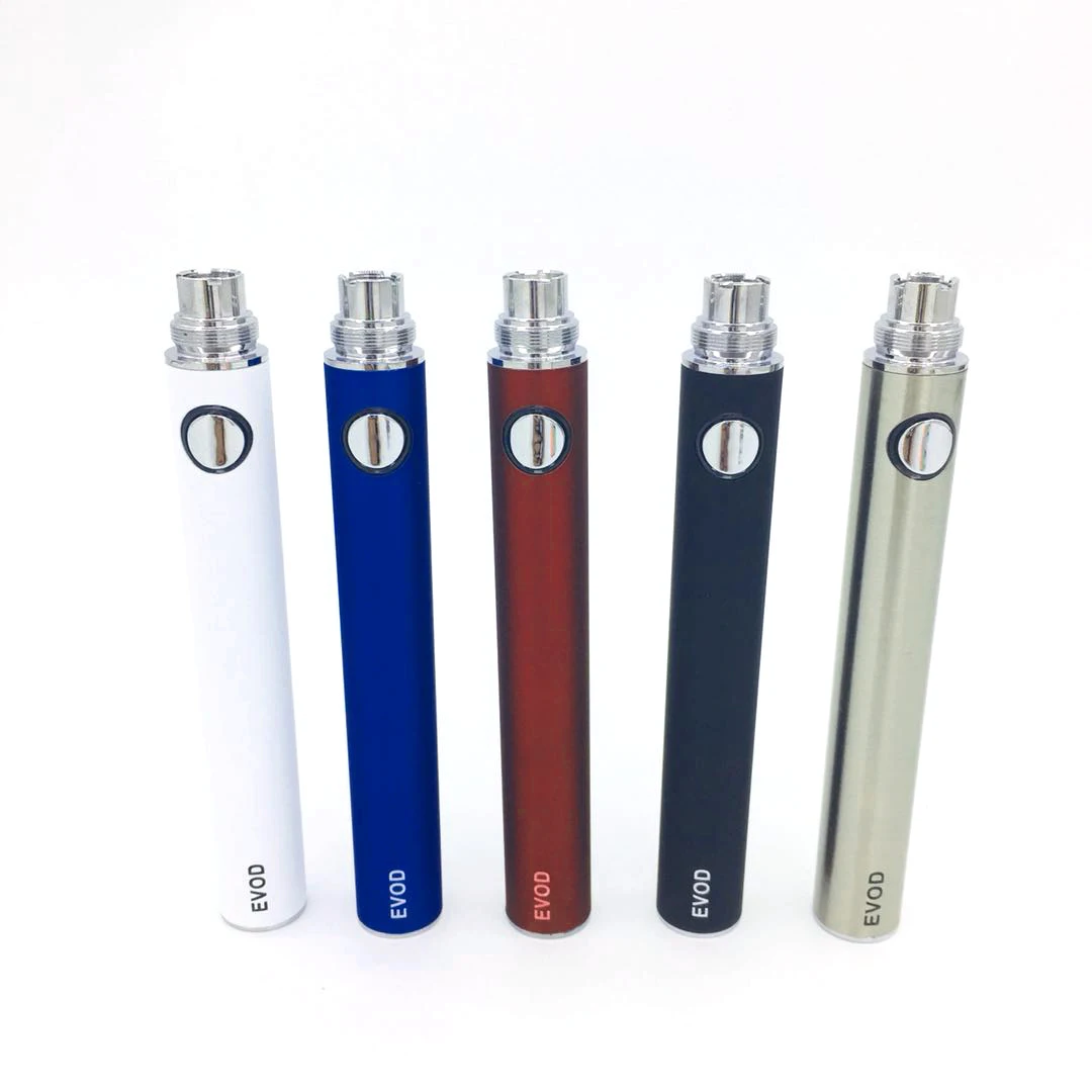 2019 Vaporizer Good Quality Vape pen Battery 510 Thread EVOD 650 mAh,1100MAH Rechargeable Battery can with Charger