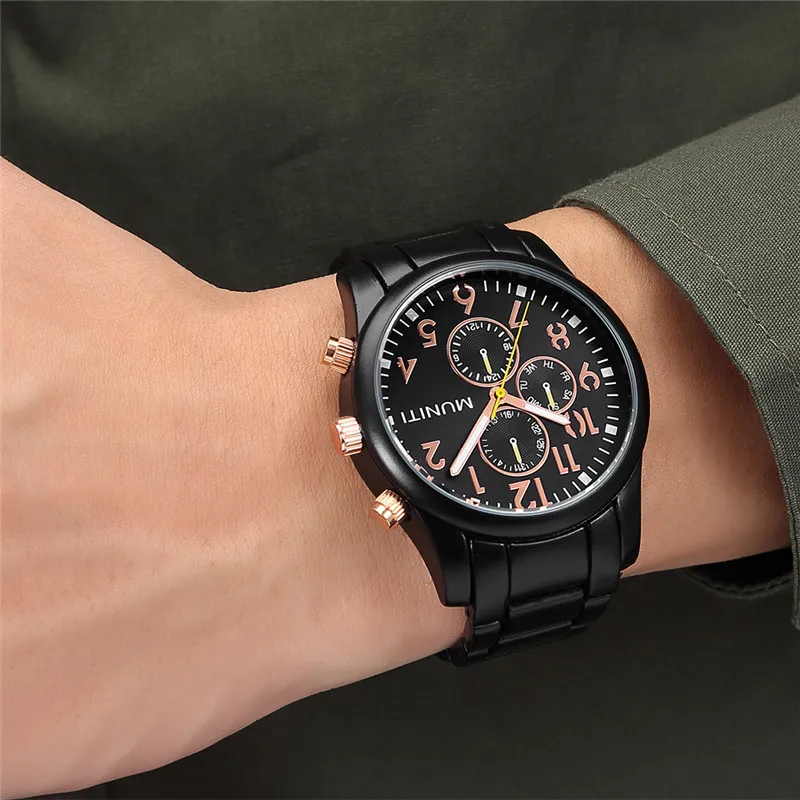 Shenzhen MUNITI cheap cost colors new fashion style analog full diamond around quartz wrist men watch in Shenzhen factory