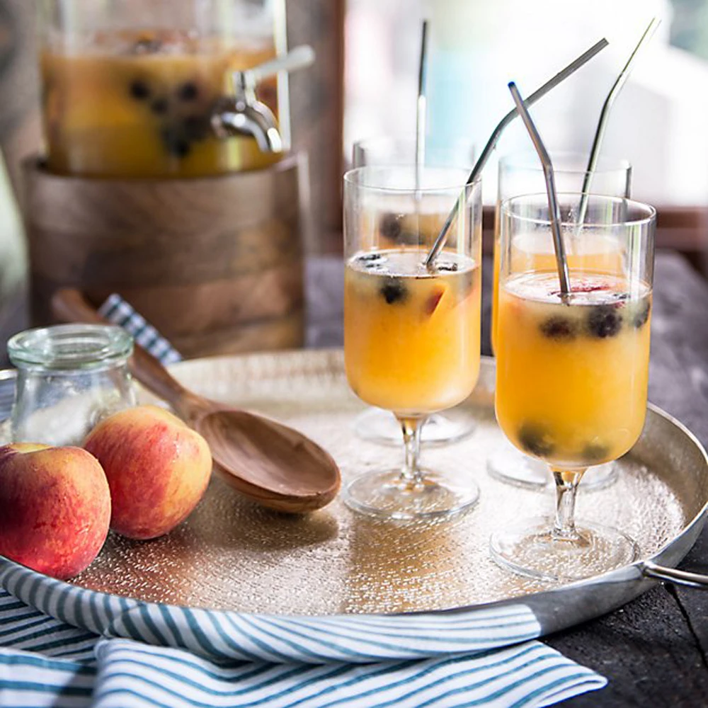 Amazon Top Seller 2018 Eco-friendly Barware Stainless Steel Silver Straw