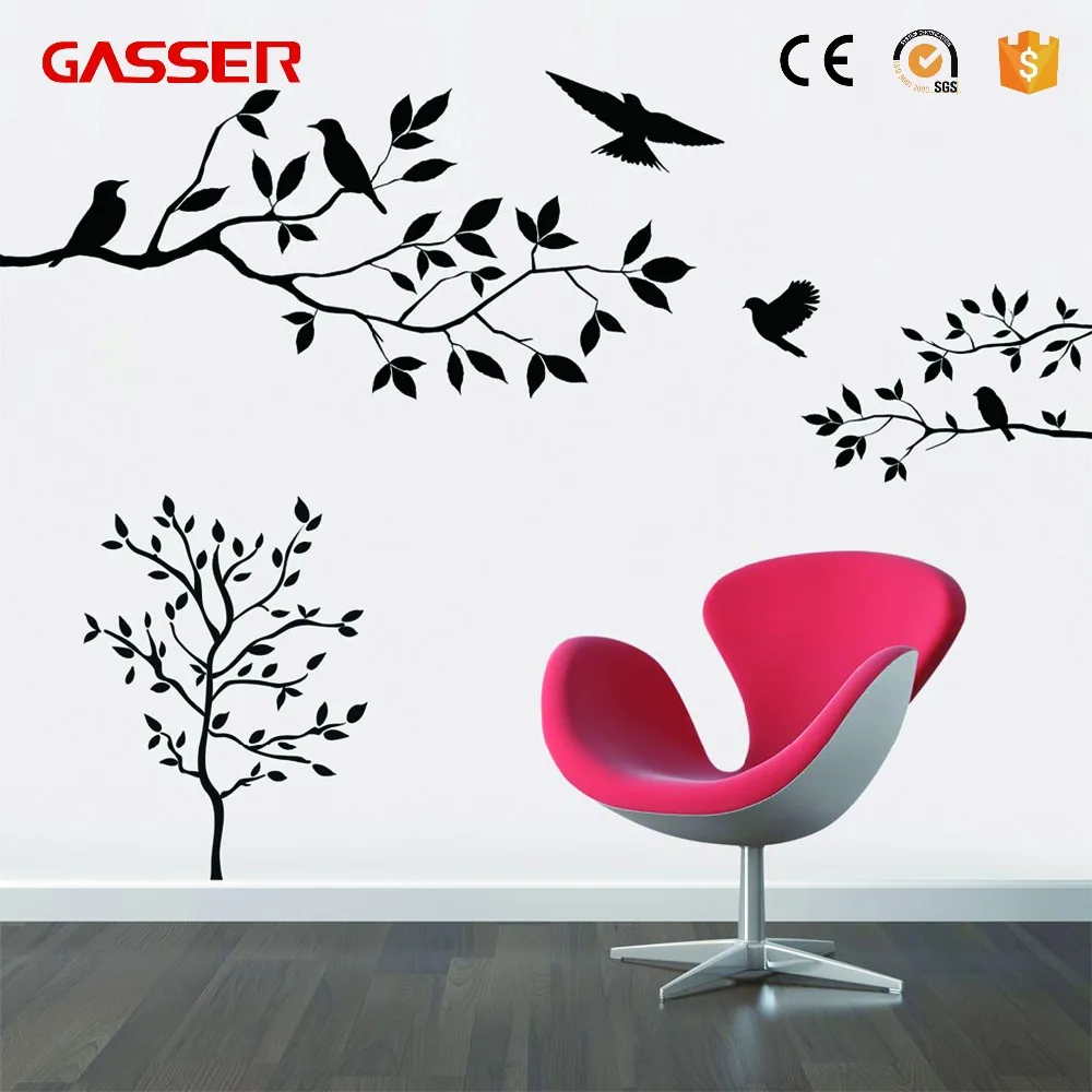 Custom Home Life Decoration PVC Sticker Indoor Use Vinyl Mirror Wall Sticker