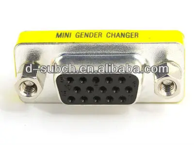 Factory direct price Male/Female 15 pin D-sub adapter connector for hdb15 gender Changer