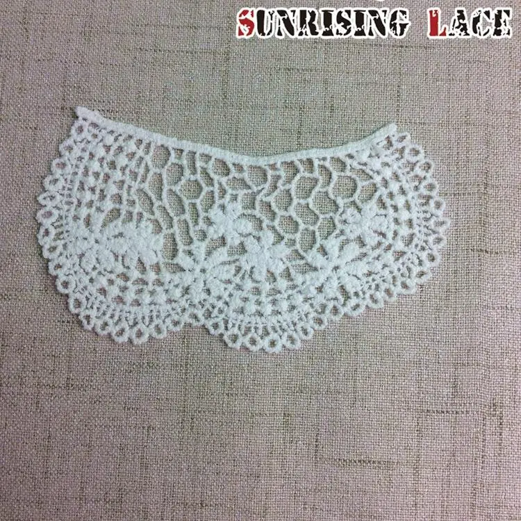 Dress Designs Nigeria Embroidery French Net Tulle Fabric Sewing Neck Trim Collar Lace