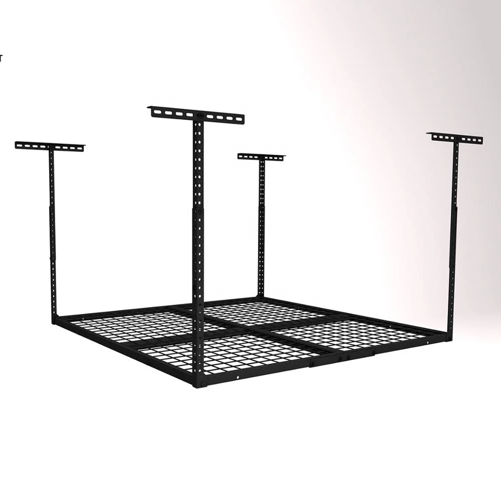 
4x4 foot metal garage wall shelf 2x8 ceilling rack powder coated steel shelving 