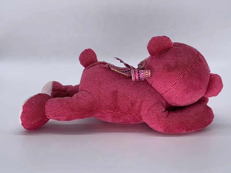 Plush Stuffed Small Velvet Red Teddy Bear For Baby Gift