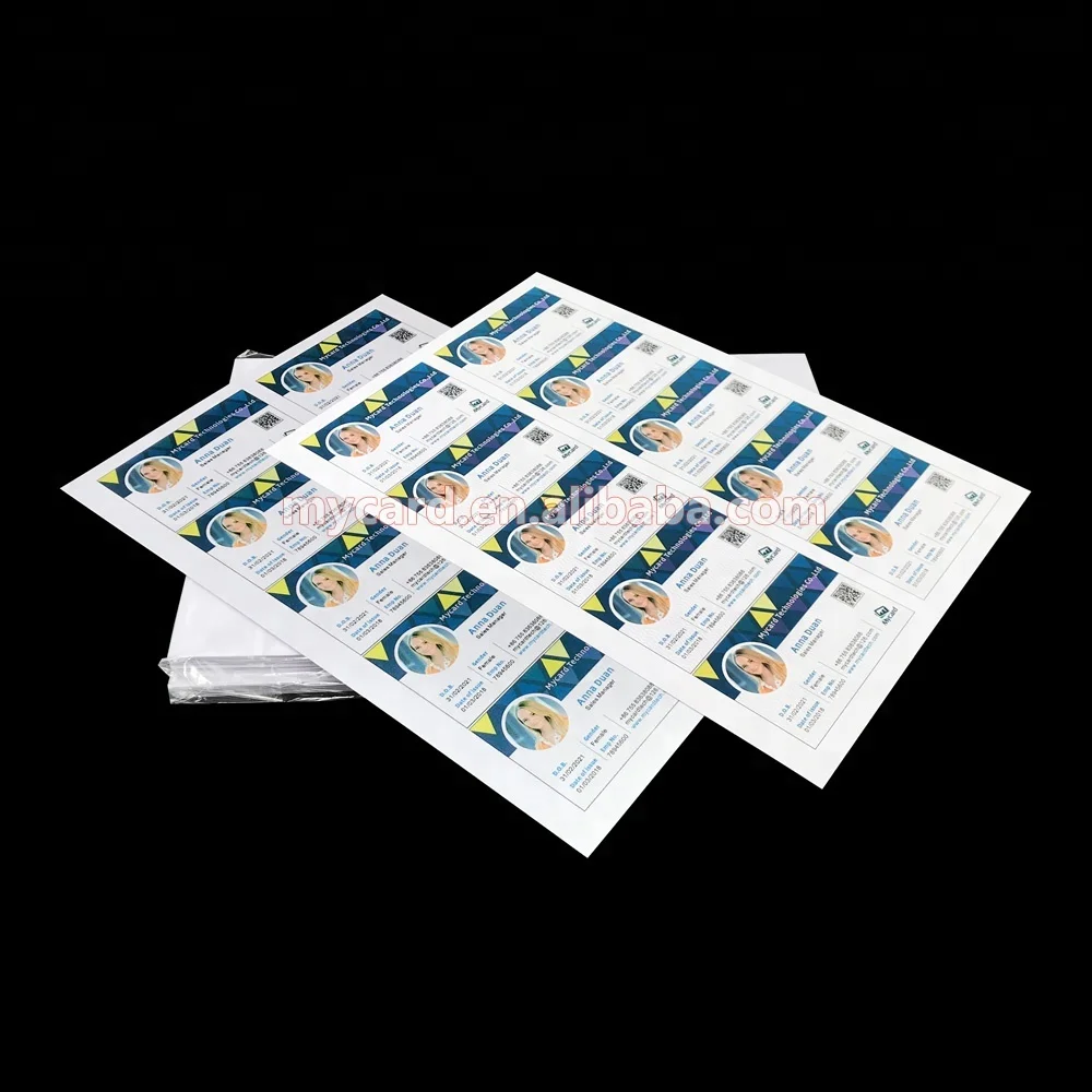 High Quality A4 A3 White Laser Printing PVC Card Sheet for Laser Printer