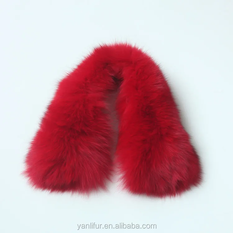 Съемный воротник из натурального Лисьего меха для женских курток пальто Короткий воротник 50 см полоски из натурального Лисьего меха