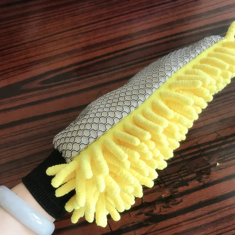 wholesale custom microfiber car dust wash chenille mitt/glove