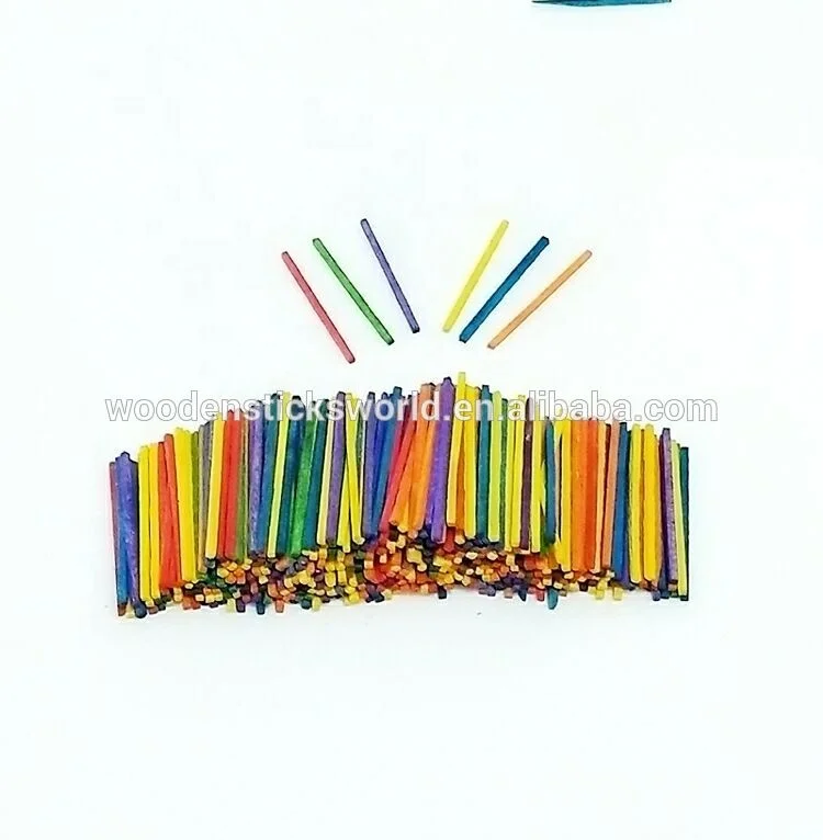 
wooden color match sticks for kids DIY handle craft kit 