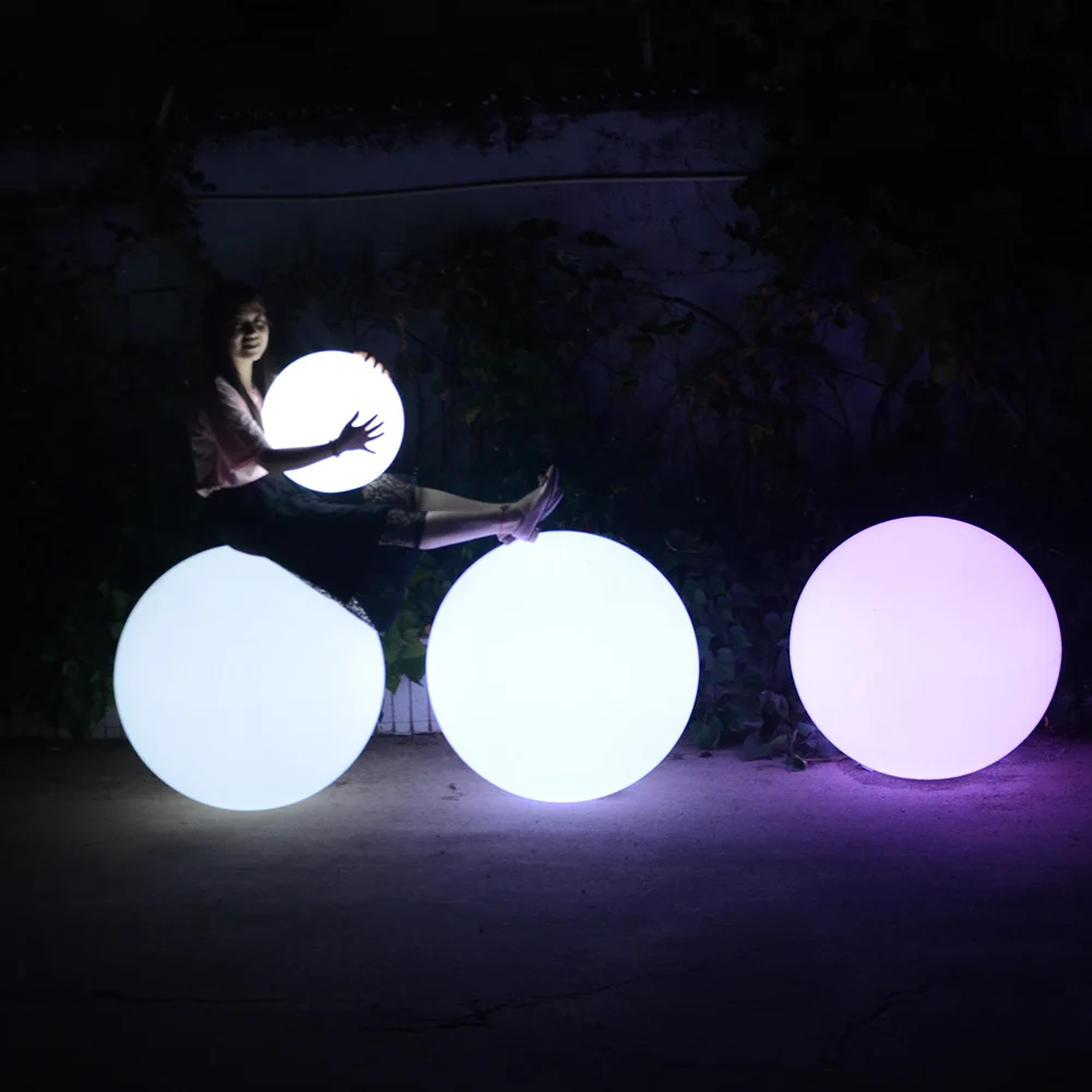 New LED effect disco light/Big cordless floating led illuminated swimming pool ball light rechargeable led hanging ball