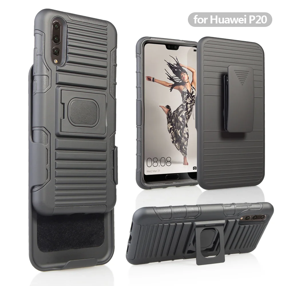 2018 новый ТПУ pc защитная кобура комбо Зажим для ремня чехол телефона Huawei p20