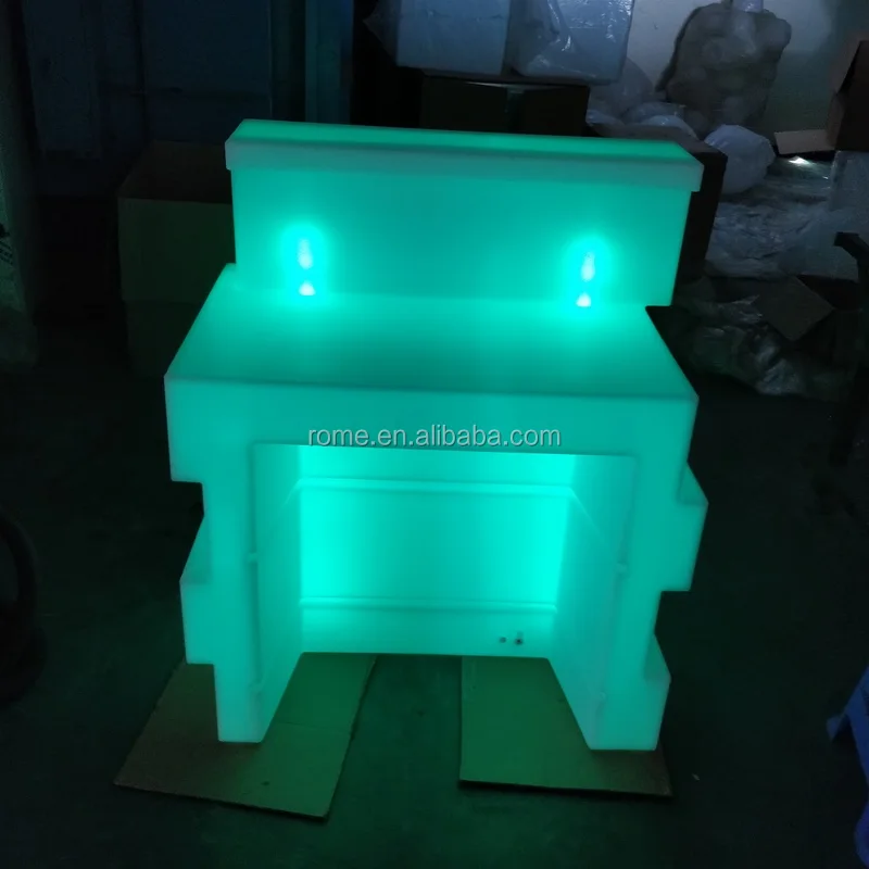 modern home unique designed block bar counter led glowing and illuminated lighting up