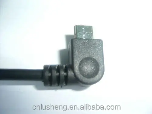 Custom 90 degree micro  usb  USB2.0  data charging cable , left angle micro usb cable for android