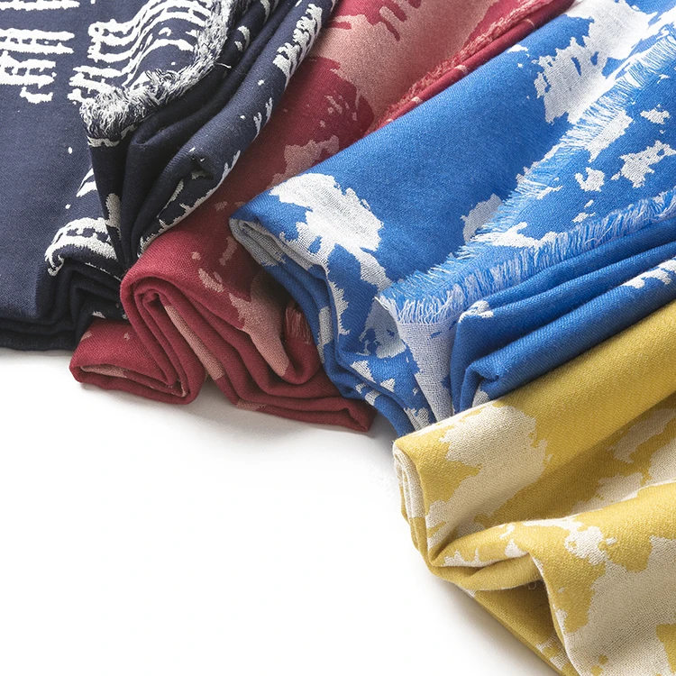 
OEM Available High Quality Custom Jacquard Women 100% Wool Scarf 