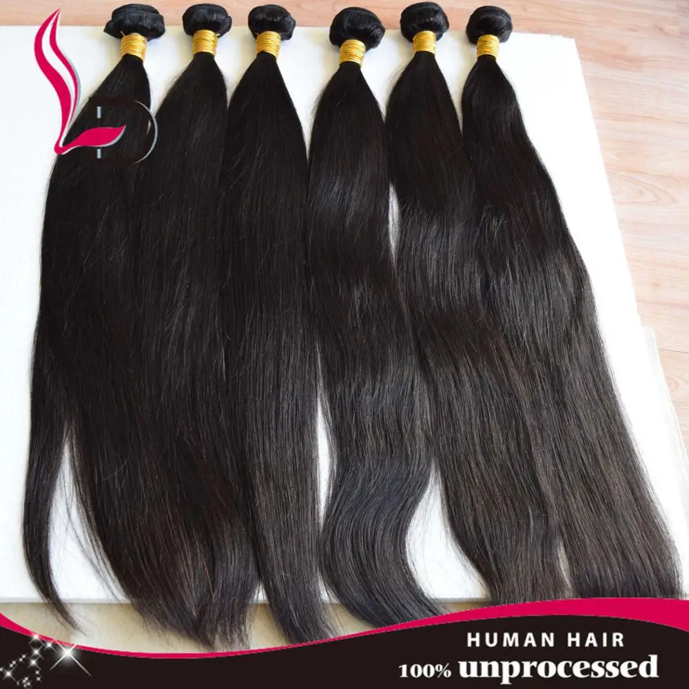 Alibaba Stock 20 inch Natural Color Hair Weft  Straight Virgin Brazilian Human Hair Weaving