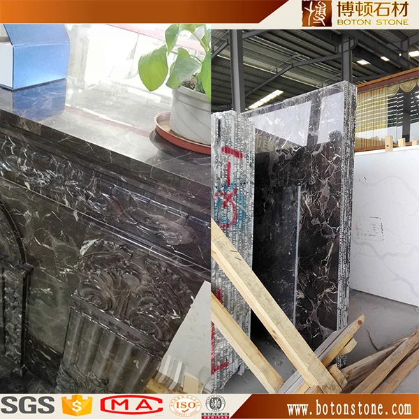 Yunfu China marble bioethanol fireplace with flower pattern