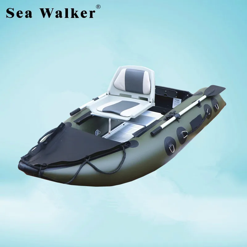 Thickened  2.75M PVC Material Foldable Inflatable Fishing Boat  Rowing Boat With Aluminum Floor for Riverand Lake CE certified