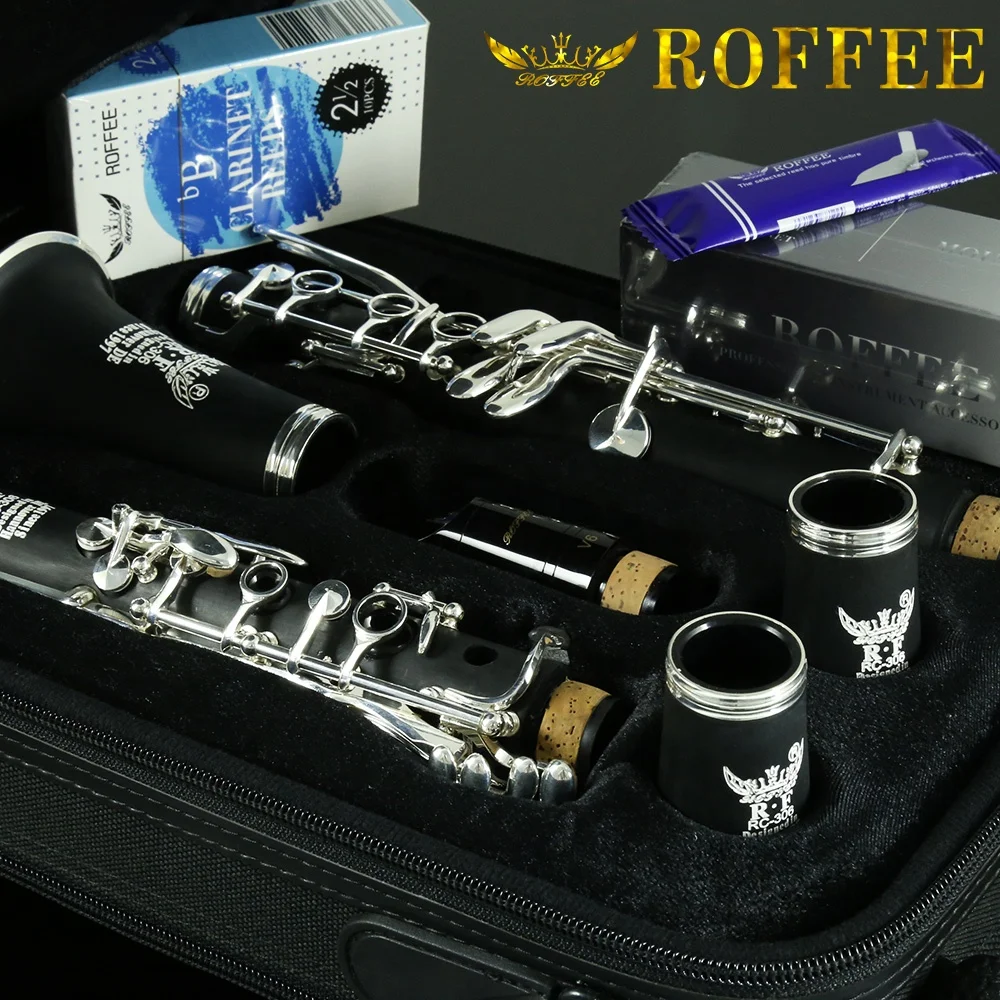 Торговая гарантия, музыкальный деревянный духовой инструмент, 17 клавиш с серебряным покрытием из 306 АБС, кларнет Bb Tone для продажи