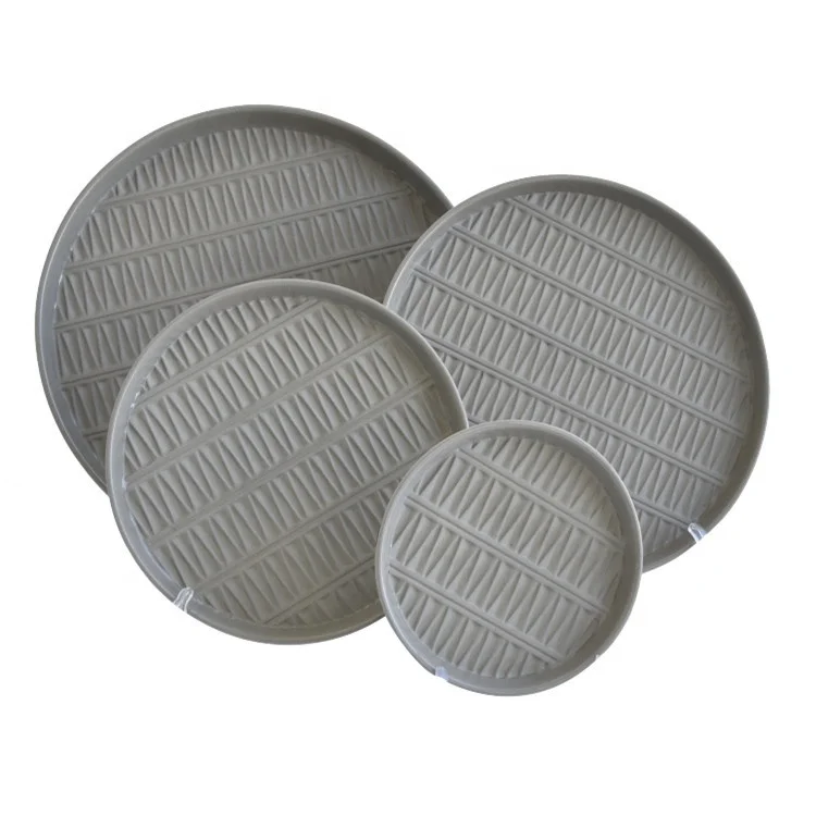 Round embossed surface cheap baking plates / ceramics baking dish / dinnerware plate