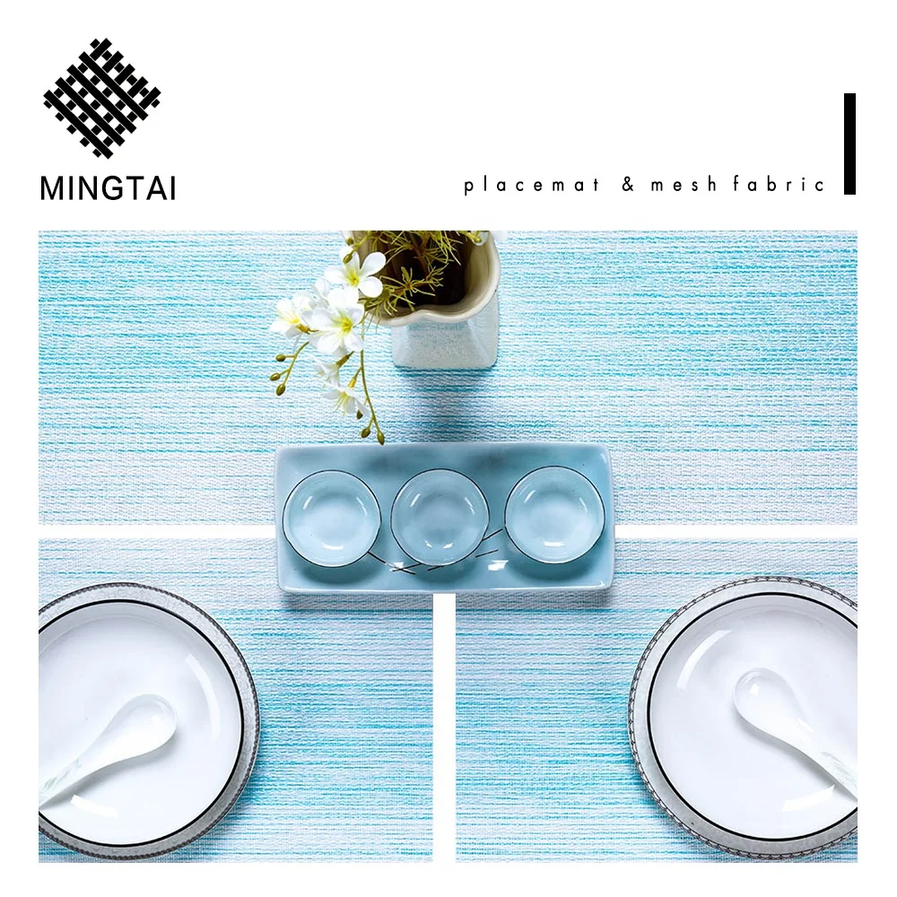 Buy online blue and white striped customized size available extra large bright colour funky table mats garden table placemats