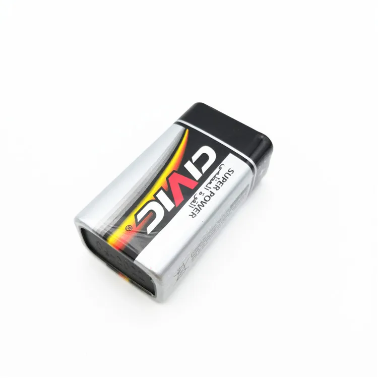 1.5V 6F22 9V Battery Zinc Carbon for Flashlight Blister Card Civic 26 Hours