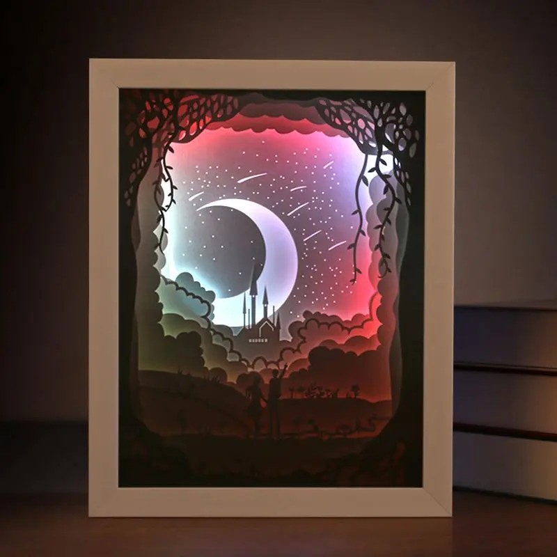 Customize The Great Wall Paper Carving 3D Led Night Light Lamp