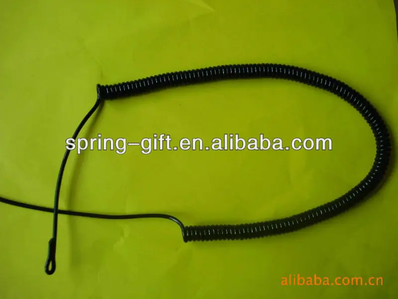 various telephone cord spiral coil spiral cords with key ring pu spring pipe rope key chain