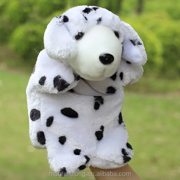 Kids Toy Dog Shape Puppet Hand Puppet Finger Puppet Sack Hand Dolls Plush for Baby Child