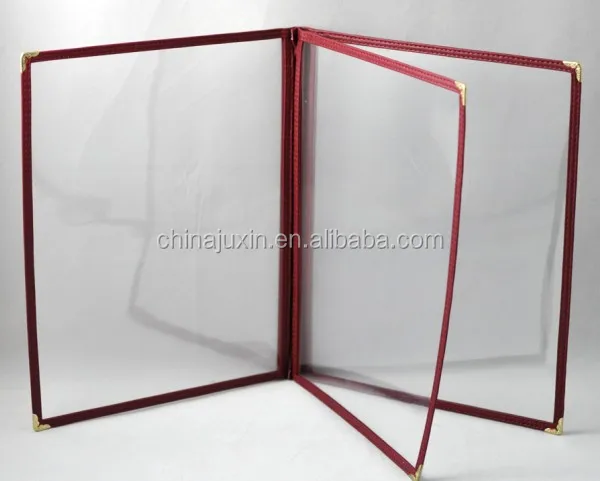 A4 PVC restaurant menu book