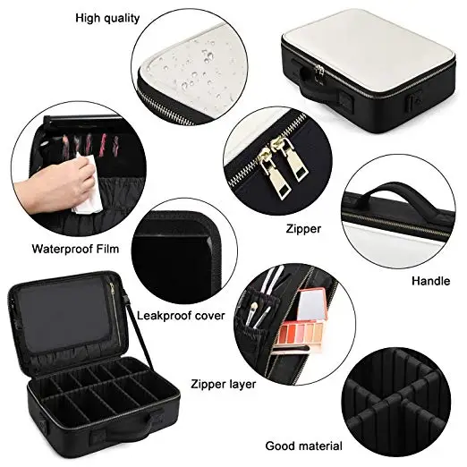 PU Leather Travel Makeup Bag Cosmetic Organizer Case Toilet Bag