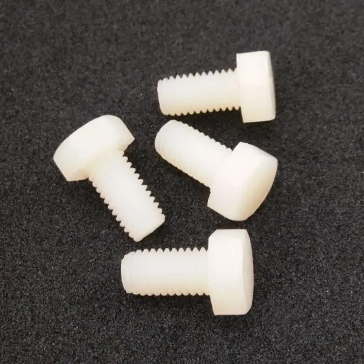  Пластиковые винты с шестигранной головкой нейлоновые крепежные машины резьбы M5 стандарт DIN 933