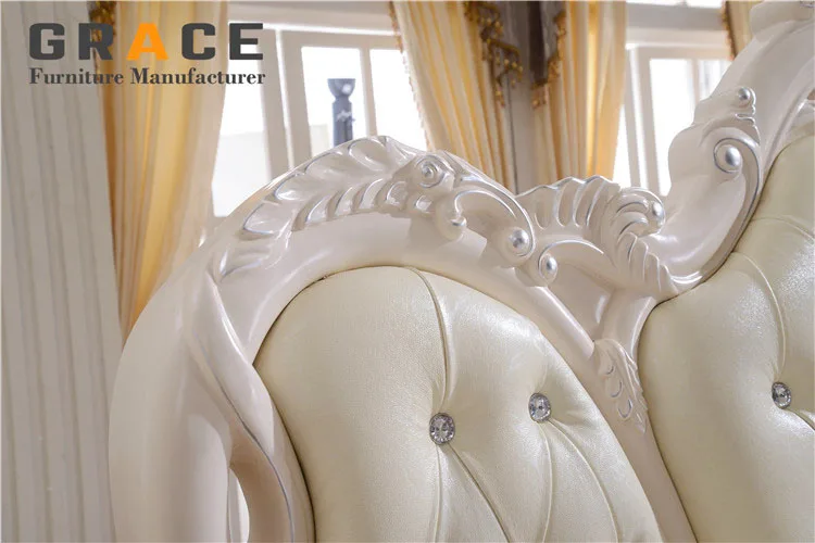 Z912 white vip egyptian bedroom parts furniture set