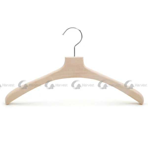 
Natural wooden coat hanger with fashion shape 