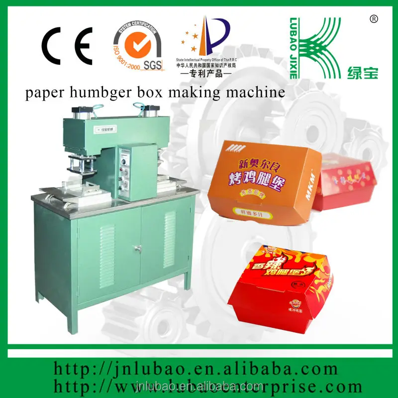 paper food box forming machine with PE coated raw material