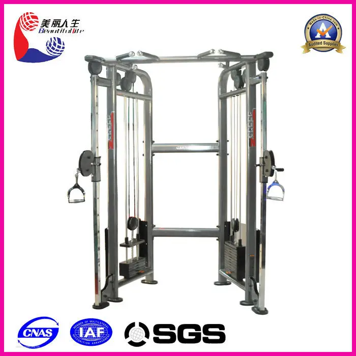 Leekon High Quality Wholesale Gym Equipment Multi Function Dual Adjustable Pulley Commercial Adjustable Dual Pulley Trainer Mach