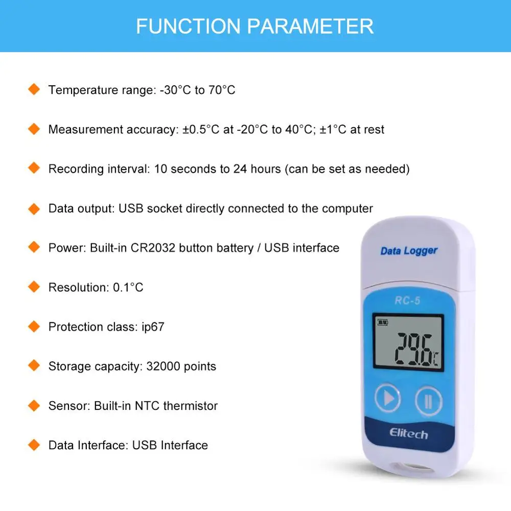 Mini Temperature Recorder Portable u Disc Temperature Recorder