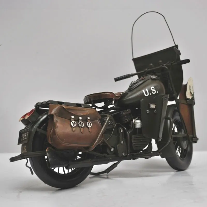 Vintage industrial style manual iron art metal craft motorcycle models