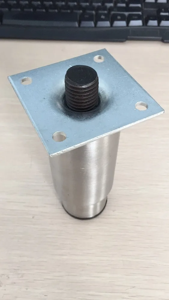 50.8mm O.D. Adjustable Stainless Steel Support Leg with Mounting Plate