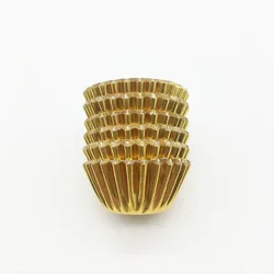 1000pcs/lot Gold Aluminum Foil Cupcake Liners Baking Paper Cups Chocolate Cake Case