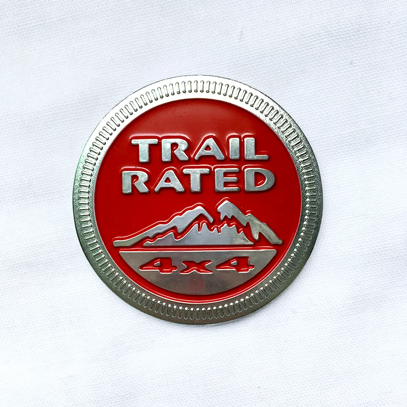 Wholesale Custom Design Metal Round Car Logo for trail rated Emblem