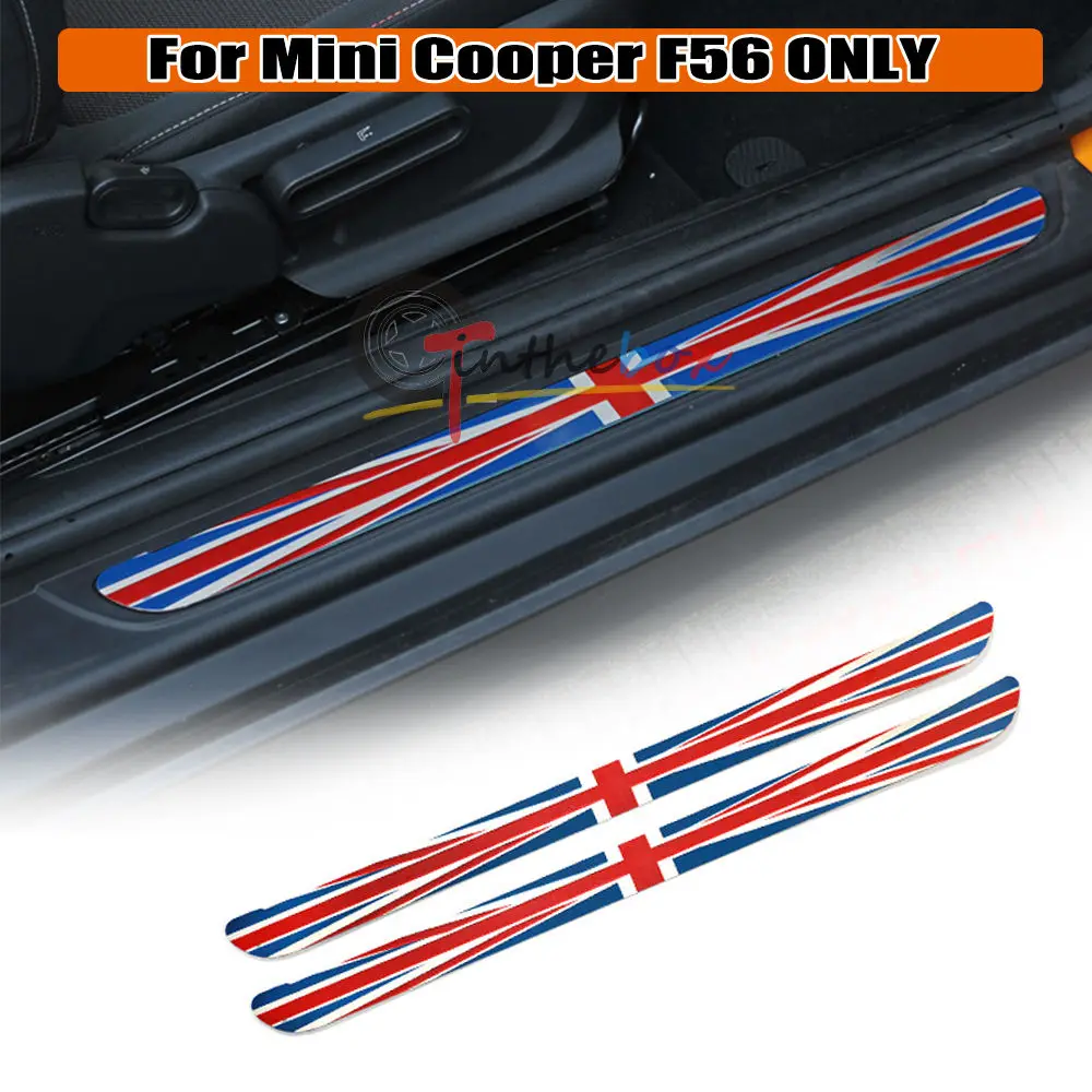 Полосы начального уровня для порога из нержавеющей стали Union Jack для 2014 MINI Cooper F56