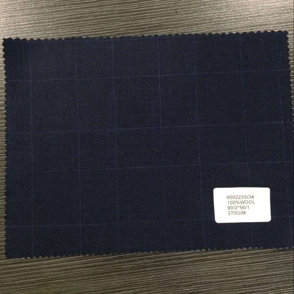 100 merino wool plaid fabric fancy suiting fabric