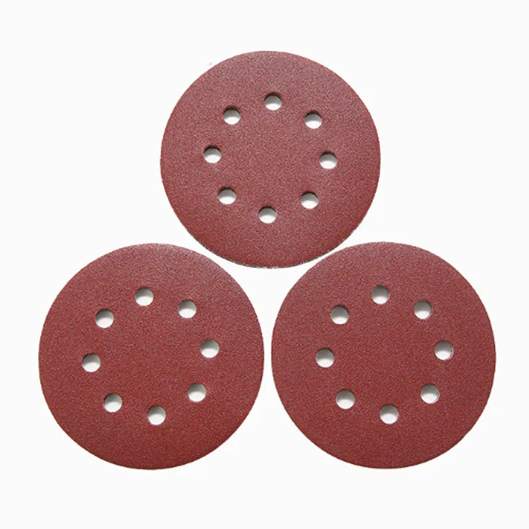 Round 5 inch grit 60 Aluminium Oxide abrasive sanding disc for grinding and polishing