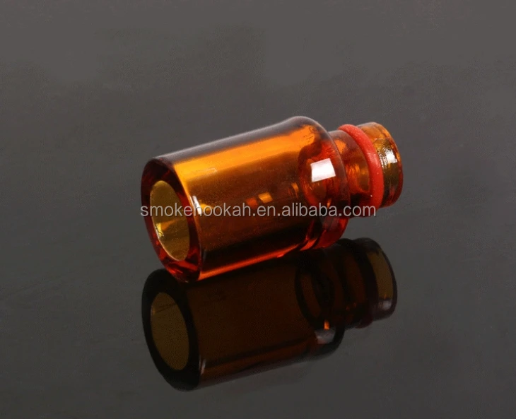 New Product E Cigarette Pyrex Glass Drip Tip , Fashional Amber Glass Drip Tip By Smokehookah