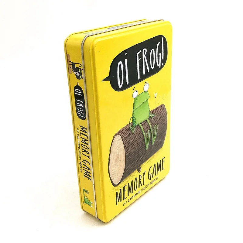 Rectangle shape metal gift card tin containers packing  box Metal Package box for Baby Early Learning memory cards