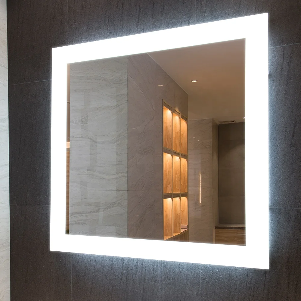 Большое настенное зеркало для ванной с подсветкой для отеля