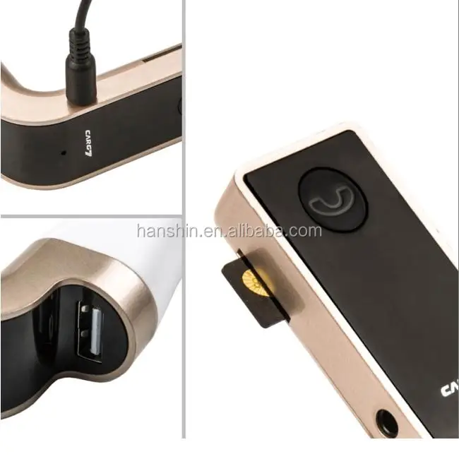 Univeral 4-in-1 CAR KIT G7 FM Transmitter TF Music Player 3 USB Car charger  FM Transmitter