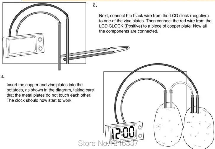 potato clock diagram wiring diagram online Potato Clock Illustration potato clock novel green science project experiment kit kids lab potato clock information potato clock diagram